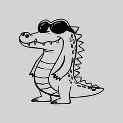 Crocodile’s Fantasy  Black and White Concept