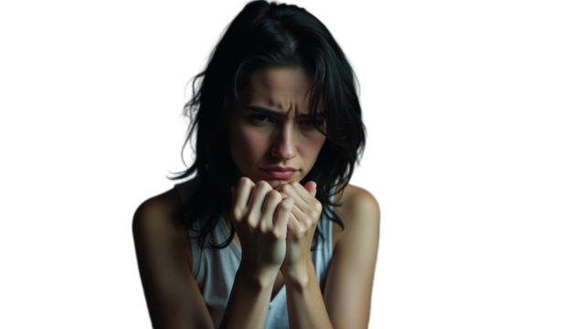 Woman in Deep Thought, Emotional Portrait