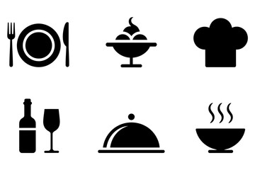 Restaurant menu food and drink icons vector design