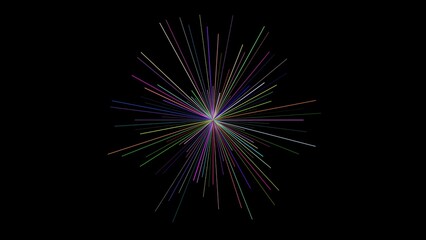 Fototapeta premium Radiant Light Lines on Black Abstract Background