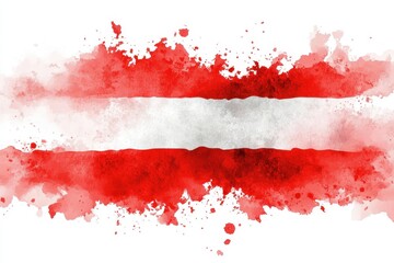 Watercolor rendition of the Austrian flag (1)
