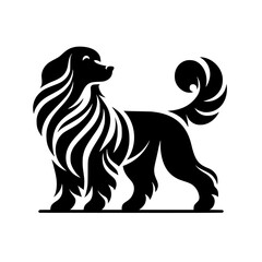 Black and White Dog Logo - Elegant Line Art Design