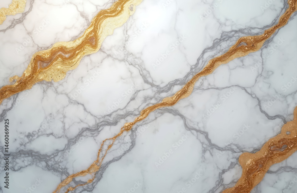 Poster abstract marble texture. white background with gold veins. luxury elegant design for architecture, h