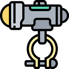 flashlight illustration on a white background    