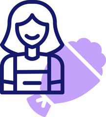 florist illustration on a white background    