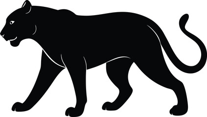 Sleek Panther Silhouette, black panther