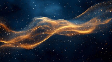 Obraz premium Abstract cosmic energy flow in a dark space.