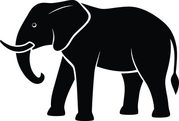 Majestic Elephant Silhouette, elephant icon