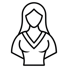 Simple graphic of a V-neck t-shirt with initials.