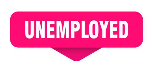 unemployed sticker. unemployed sign on transparent background