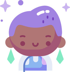 girl illustration on a white background    