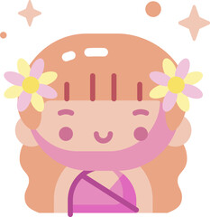 girl illustration on a white background     