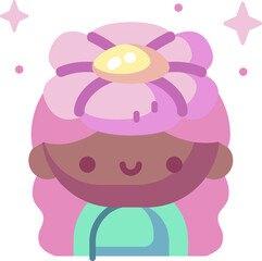 girl illustration on a white background     