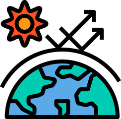 global warming illustration on a white background     