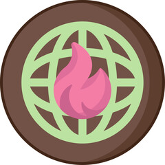 global warming illustration on a white background     