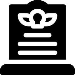 gravestone illustration on a white background     