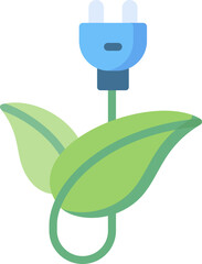 green energy illustration on a white background    