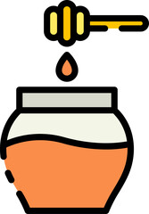 honey illustration on a white background     