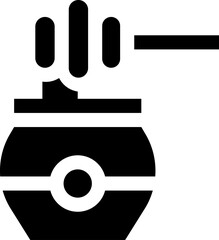 honey jar illustration on a white background    