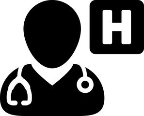 hospital sign illustration on a white background     