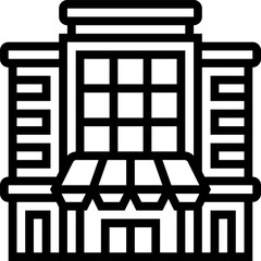 hotel illustration on a white background     