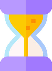 hourglass illustration on a white background     