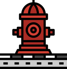 hydrant illustration on a white background     