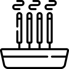 incense illustration on a white background     
