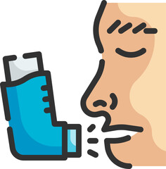 inhaler illustration on a white background     
