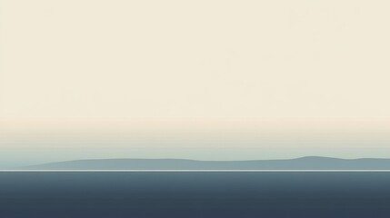 Obraz premium Pale landscape with soft horizon line.