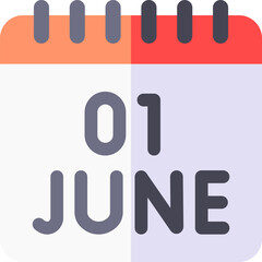 june 1 illustration on a white background    