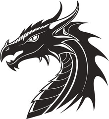 dragon head tattoo vector illustration