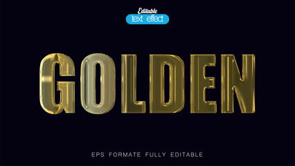 Obraz premium Golden 3D Text Effect