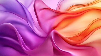 Abstract, flowing fabric in vibrant hues.  Soft,  dynamic folds