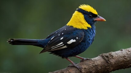 Colorful bird perched on branch (1)