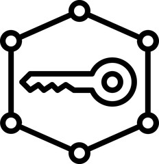 key illustration on a white background     