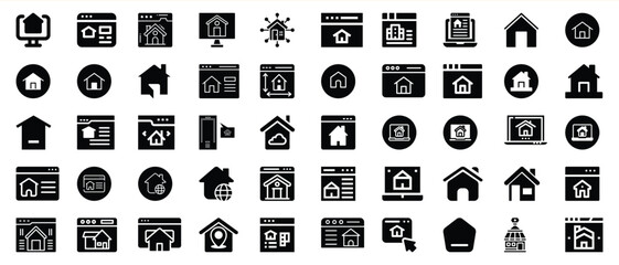 Collection of house and website icons