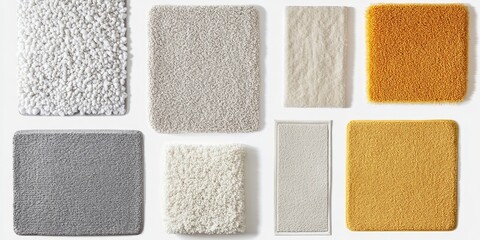 Fototapeta premium A Diverse Collection of Luxurious Textured Rugs: Soft, Plush, and Stylish Carpets for Modern Homes