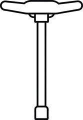 vector illustration of an empty street lantern