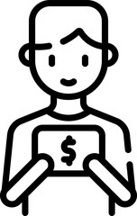 lottery illustration on a white background     