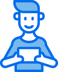 man illustration on a white background     