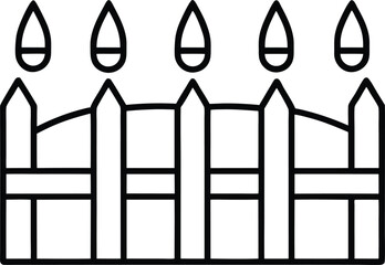 vector illustration of a fence