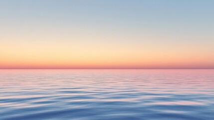Fototapeta premium Serene pastel sunset over a calm water surface.