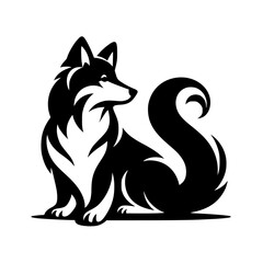Black and White Fox Logo: Modern, Minimalist Design