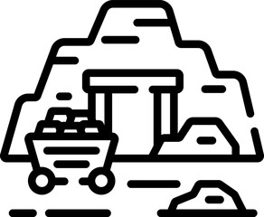 mine illustration on a white background     