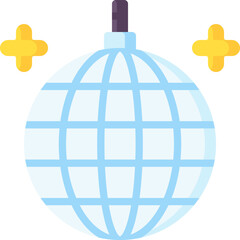 mirror ball illustration on a white background     