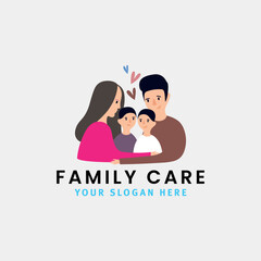 family care logo design vector format