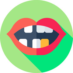 mouth illustration on a white background     