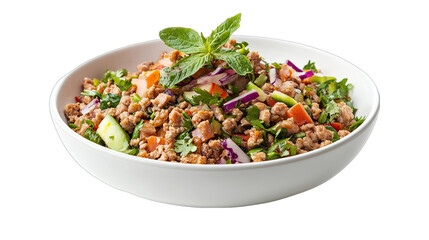 Delicious Ground Meat Salad Recipe Easy  Healthy isolated on transparent background