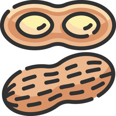 nuts illustration on a white background     